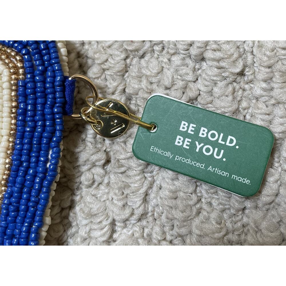 Ink Alloy Leila Beaded Clutch w/ Strap Crossbody NWT Sardines in Tin Sead Beads - Picture 5 of 10